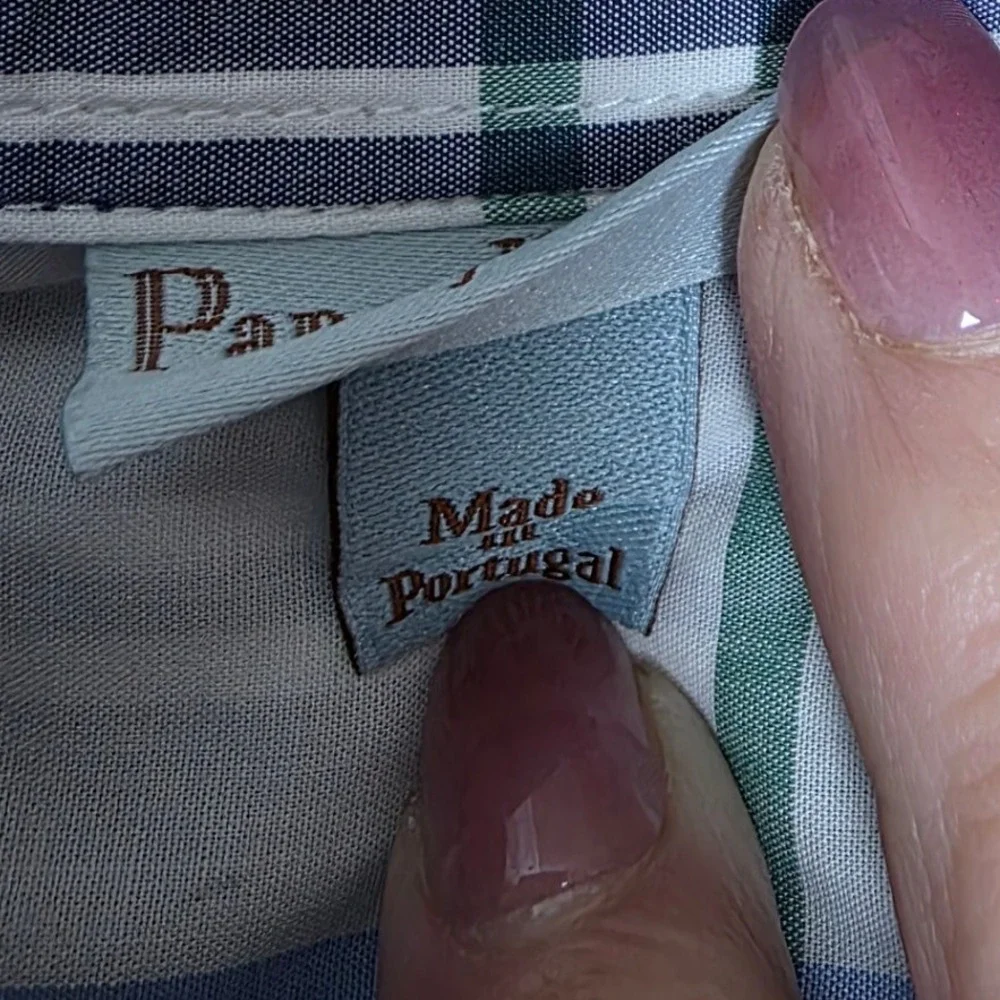 Papo d'Anjo Boys Plaid Long Sleeve‎ Button Up Shirt Sz 8 Years Preppy Cowboy